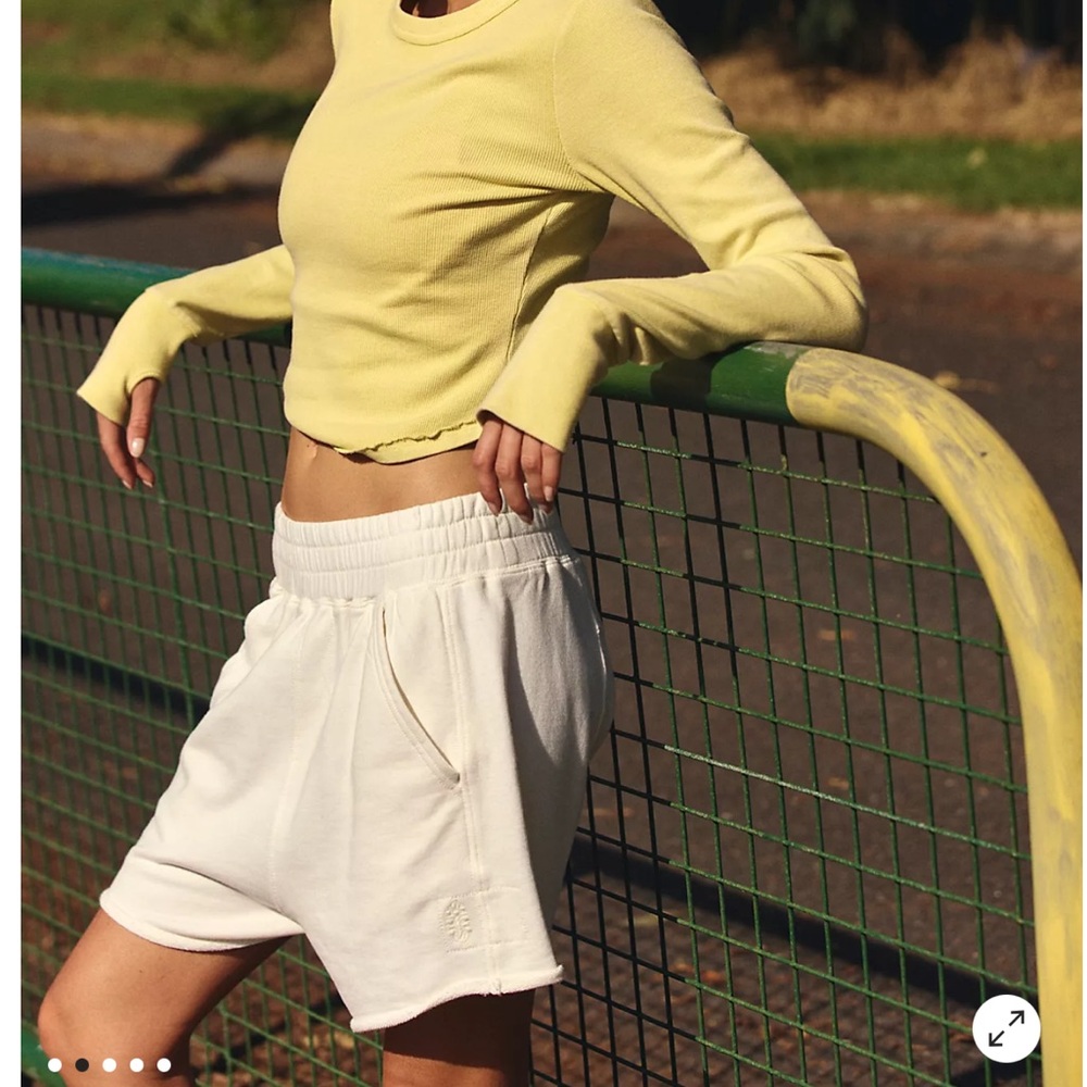 FP Movement by Free People Cream Athletic Shorts